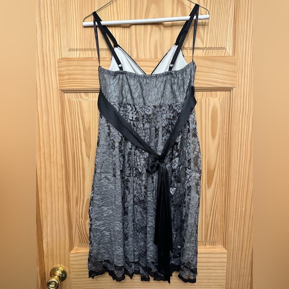 Candies Gray lace Dress sz M - Picture 2 of 2